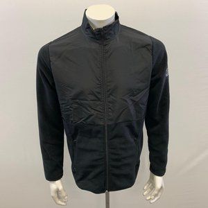 Man by Boohooman Nylon Panel Polar Fleece Funnel